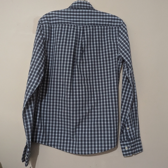 IZOD Saltwater Mens Gingham Relaxed Classic Fit Button Down Shirt Blue S/P - Picture 9 of 11